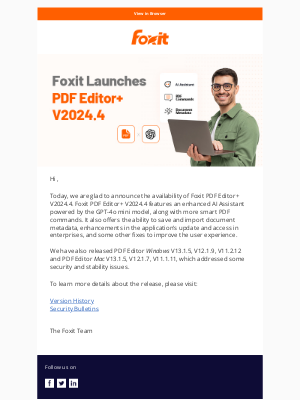 Foxit - Foxit Launches PDF Editor+ V2024.4