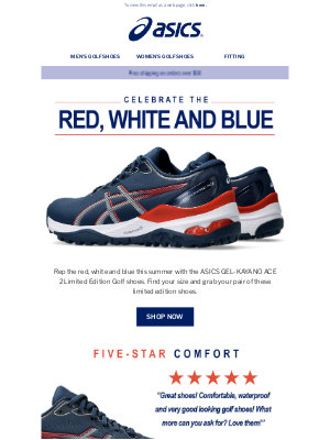 Srixon - Showcase the Red, White and Blue | Limited Edition ASICS GEL-KAYANO ACE 2