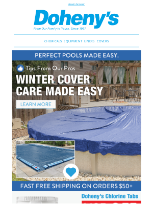 Doheny's Pool Supplies Fast - ❄️ Winter Pool Cover Care Made Easy – Read Our Guide Now!