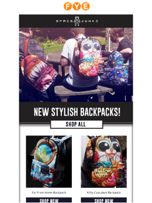 f.y.e. - Check out these new backpacks from Space Junk! 🌌