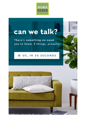 HomeSense - Thanks for signing up, good call!