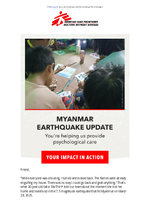 Doctors Without Borders - Five months after the earthquake in Myanmar
