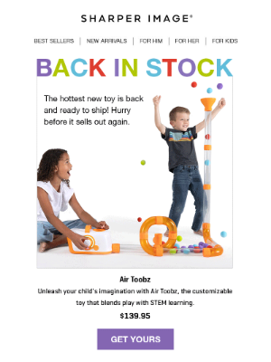 Sharper Image - Back in Stock Alert: #1 New Toy