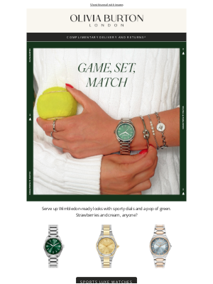 Olivia Burton - It’s giving Centre Court