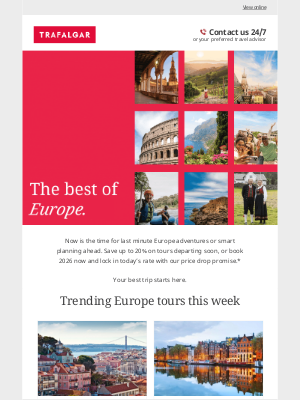 Trafalgar Pty Ltd - Book Europe today with savings for now or next year