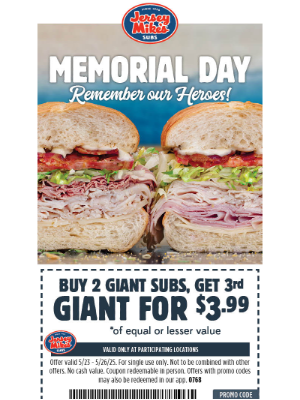 Jersey Mikes - Remembering Our Heroes This MDW