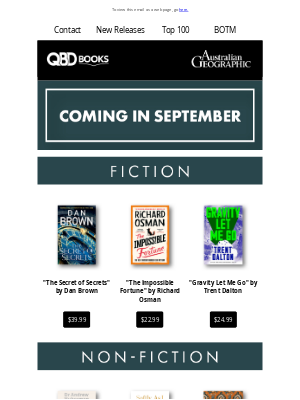QBD The Bookshop (Australia) - QBD Books: New This Month