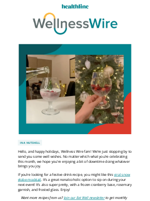 Healthline - Try this snow globe mocktail recipe