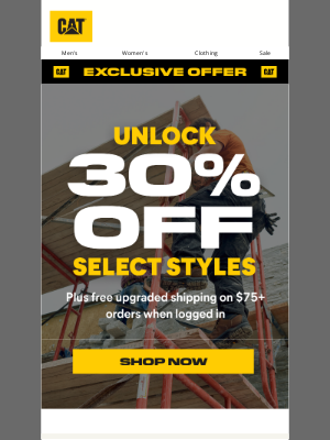 Cat Footwear - Limited-Time Offer: Members save 30% off!