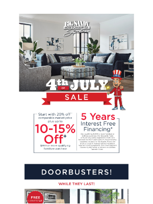 Big Sandy Superstore - ❤️Red, 🤍White & 💙Room-Ready