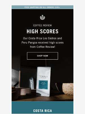 Temple Coffee Roasters - Just in! High Scores from Coffee Review 🏆