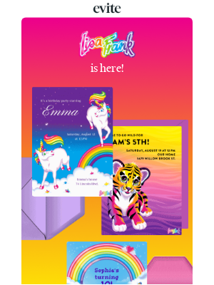 Evite - Lisa Frank is now on Evite 🌈🦄🐯👽