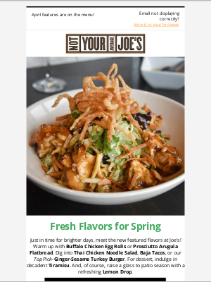 Not Your Average Joe’s - Fresh Air 🤝 Fresh Flavors