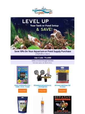 That Pet Place - Save 10% on Aquarium & Pond Supplies!
