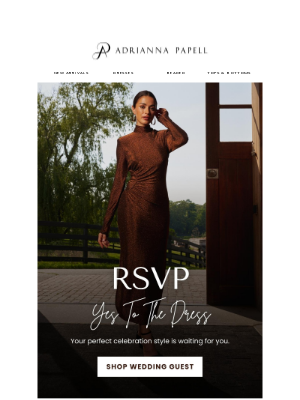 Adrianna Papell - Fall Wedding Guest Styles Are Here 🍂