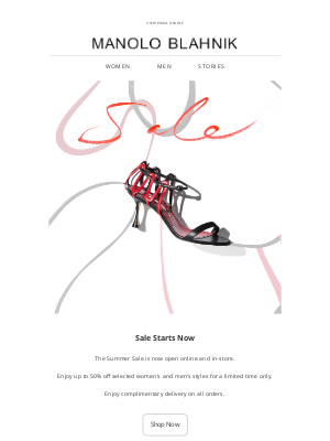 Manolo Blahnik - Sale Now Open | Online and In-Store