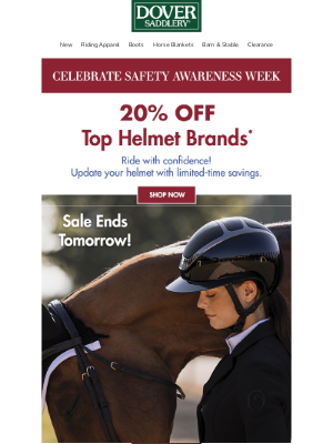 Dover Saddlery - 20% Off Helmets & Vests: Ride With Confidence!