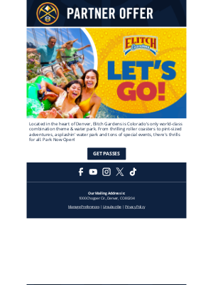 Denver Nuggets - 🎢 Elitch Gardens Is Open for the Season!