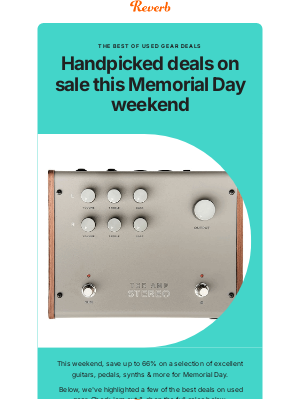 Reverb - The best used gear on sale this weekend