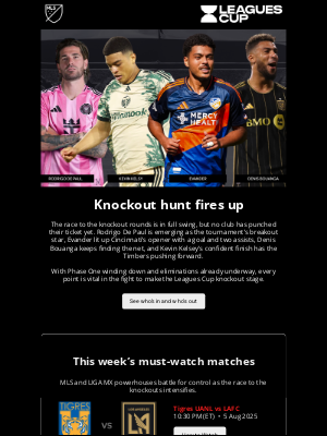 Major League Soccer - 🔥 MLS clubs set for battle to keep Leagues Cup dreams alive