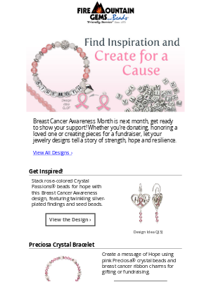 Fire Mountain Gems and Beads - Design for a Cause: Breast Cancer Awareness