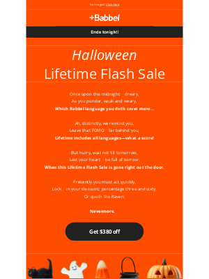 Babbel - 👻 BEWARE 👻 $219 Lifetime ends at midnight