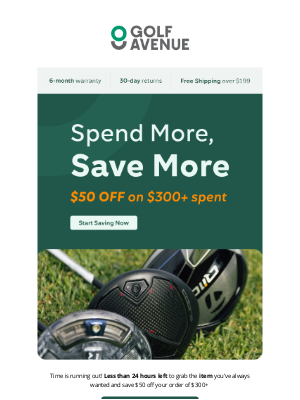 Golf Avenue (Canada) - ⏳ Last Chance! $50 Off your order