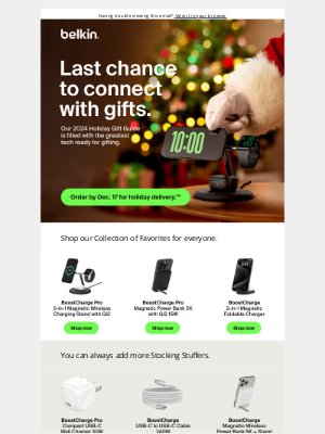 Belkin - 📦 Reminder: Our Holiday Order Deadline is coming fast