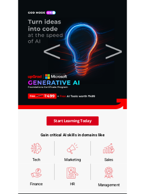 UpGrad (India) - Just ₹499 to Become Gen AI Certified by Microsoft
