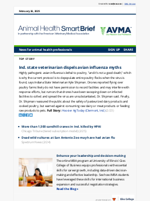 American Veterinary Medical Association (AVMA) - Ind. state veterinarian dispels avian influenza myths