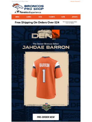 Denver Broncos - The Pick Is In! Your Broncos Select Jahdae Barron!