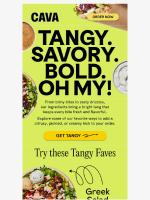 CAVA - Got a need for something tangy?
