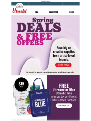 Utrecht Art Supplies - Limited Time – Deals & Free Offers!