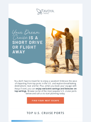 Avoya Travel - You Don't Have to Go Far to Go On Your Dream Cruise
