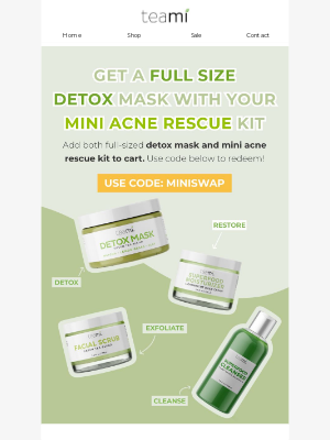 Teami Blends - Save $16 on Full Size Detox Mask! 💖
