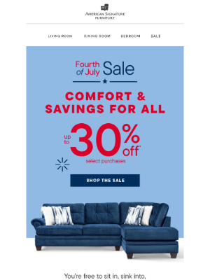 American Signature - Up to 30% OFF? We're seeing fireworks 🤩