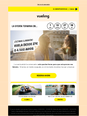 Vueling Airlines S.A. - 👋 Bye bye 27€... ¡Hoy es tu última oportunidad!