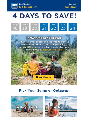 Best Western Hotels & Resorts - Only 4 Days Left for Maximum Savings