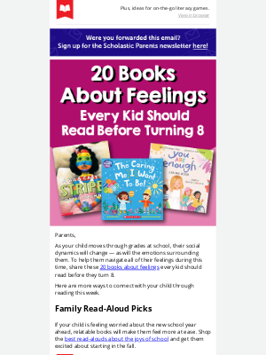 Scholastic - 20 Books About Feelings for Kids Under 8