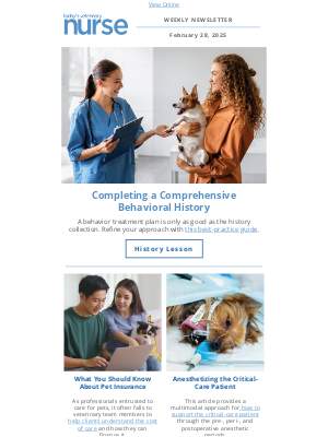 Todays Veterinary Nurse - Taking a Behavioral History: Improve Your Approach