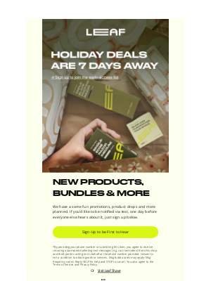 Leaf Shave - Holiday Deals are 7 Days Away