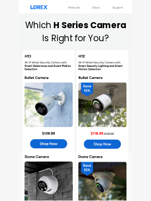 Lorex Technology - Which H Series Camera Is Right for You?