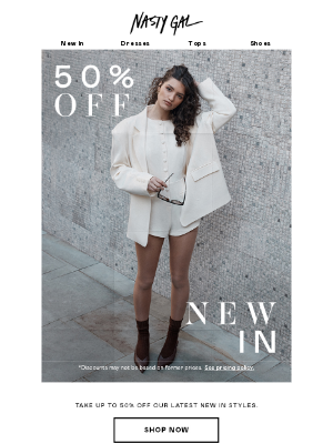 Nasty Gal - Fresh Looks, with 50% Off!