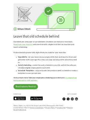 When I Work - Scheduling features made for your team
