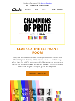 Clarks Shoes - Clarks x The Elephant Room: Champions of Pride