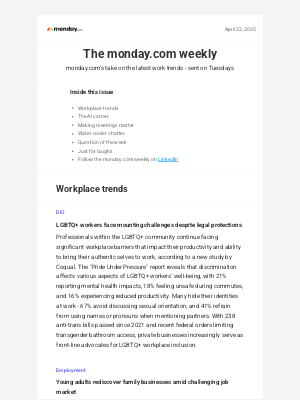 Monday - Making meetings matter