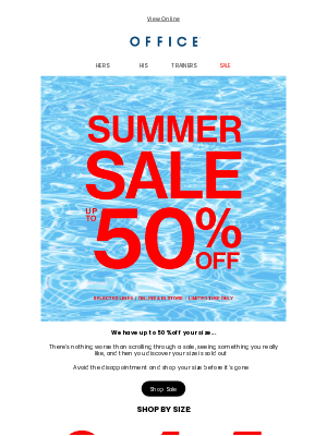 OFFICE Shoes (United Kingdom) - We have up to 50% off your size 😮