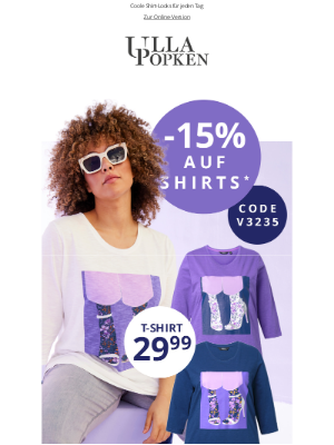 Ulla Popken (Germany) - Neue Shirt-Kombis mit 15% Rabatt