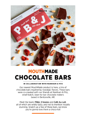 Mouth - NEW! MouthMade Chocolate Bars 🍫