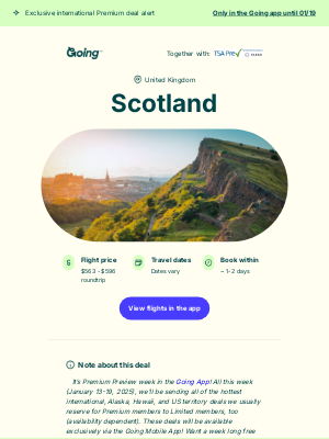 Scott’s Cheap Flights - 🤩 *Premium* Scotland —  $563 to $596 (Jan-Apr / Sep-Dec)